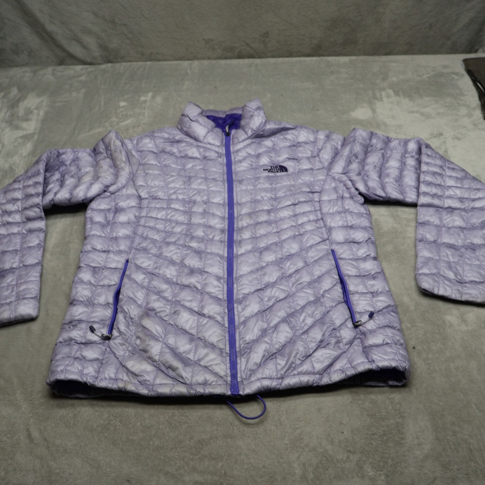 North Face Jacket Women Large Purple Thermoball Insulated Quilted Puffer Ripstop